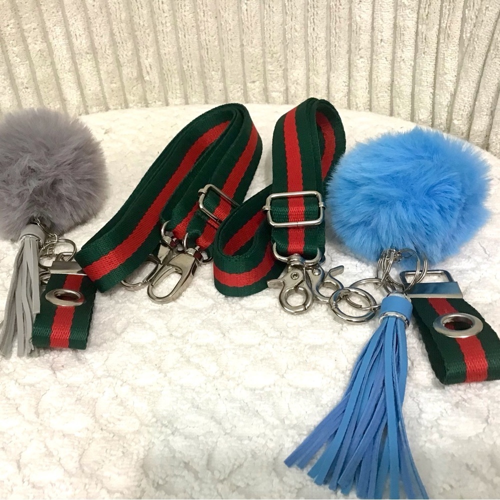 Fashion Strap and PomPom Keychain - Picture 5 of 11